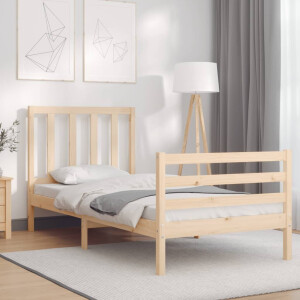 vidaXL Bedframe zonder matras massief grenenhout 90x200 cm