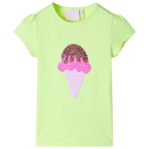 vidaXL Kindershirt 104 neongeel