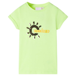 vidaXL Kindershirt 140 neongeel