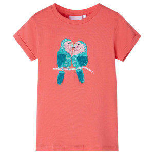 vidaXL Kindershirt 116 koraalkleurig