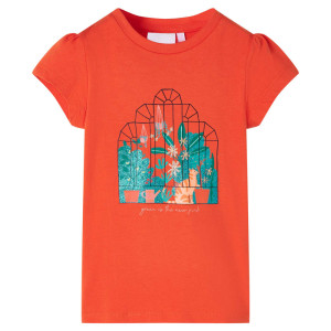 vidaXL Kindershirt 92 donkeroranje