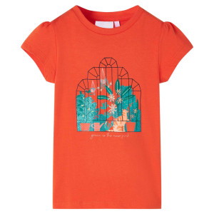 vidaXL Kindershirt 104 donkeroranje