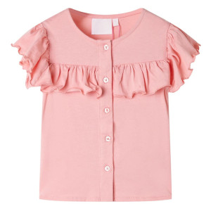 vidaXL Kindershirt 128 middelroze
