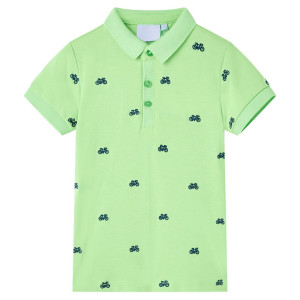 vidaXL Kinderpoloshirt 92 neongroen