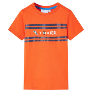 vidaXL Kindershirt 140 donkeroranje