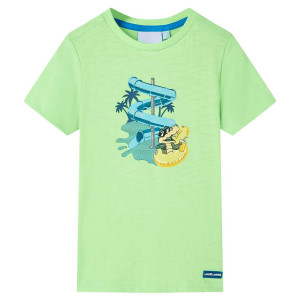 vidaXL Kindershirt 104 neongroen