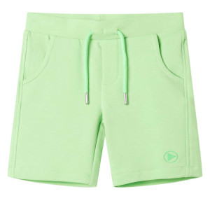 vidaXL Kindershort 92 fluorescerend groen