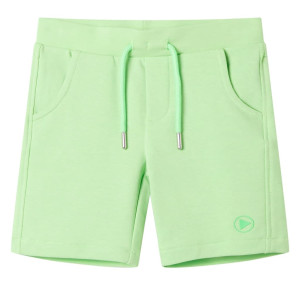 vidaXL Kindershort 116 fluorescerend groen