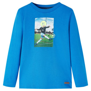 vidaXL Kindershirt met lange mouwen 92 kobaltblauw