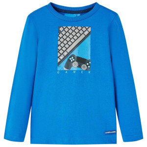vidaXL Kindershirt met lange mouwen 92 kobaltblauw