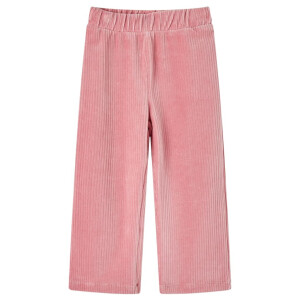 vidaXL Kinderbroek 92 ribfluweel Lichtroze