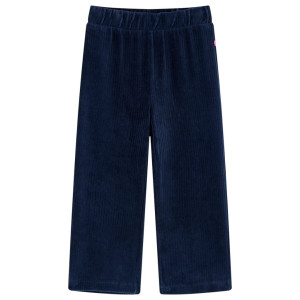 vidaXL Kinderbroek 116 ribfluweel marineblauw