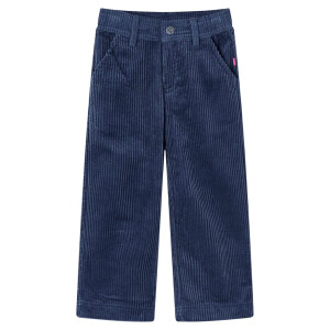 vidaXL Kinderbroek 104 ribfluweel marineblauw