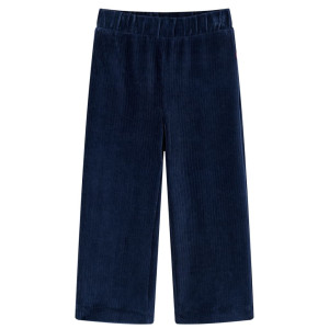 vidaXL Kinderbroek 92 ribfluweel marineblauw