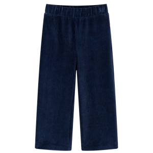 vidaXL Kinderbroek 140 ribfluweel marineblauw