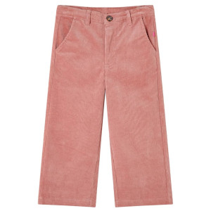 vidaXL Kinderbroek 104 ribfluweel oudroze