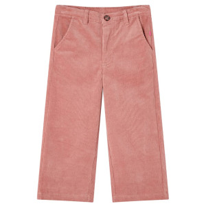 vidaXL Kinderbroek 140 ribfluweel oudroze