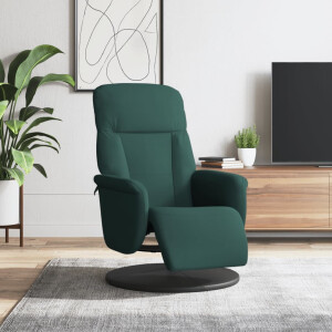 vidaXL Verstelbare fauteuil met voetensteun fluweel donkergroen