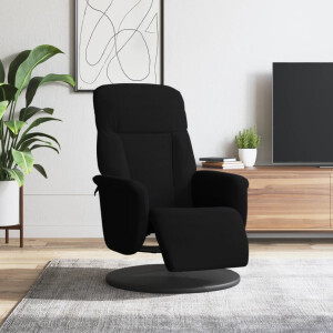vidaXL Fauteuil met voetensteun verstelbaar fluweel zwart