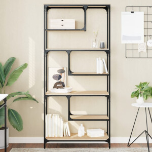vidaXL Boekenkast 81x36x176 cm bewerkt hout sonoma eikenkleurig