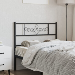 vidaXL Hoofdbord 90 cm metaal zwart