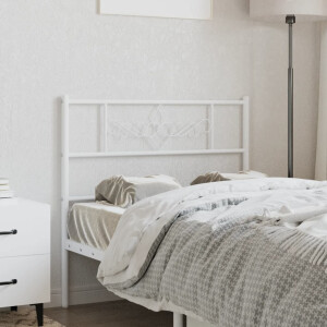 vidaXL Hoofdbord 100 cm metaal wit