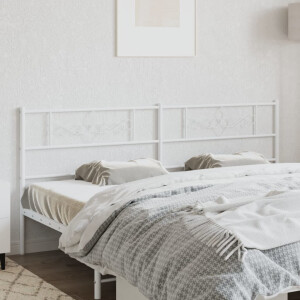vidaXL Hoofdbord 180 cm metaal wit