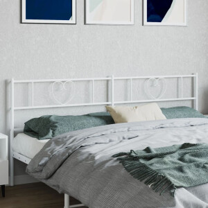 vidaXL Hoofdbord 180 cm metaal wit