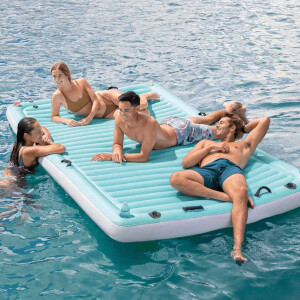 INTEX Ligbed opblaasbaar 310x183 cm vinyl blauw