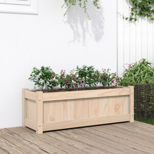vidaXL Plantenbak 90x31x31 cm massief grenenhout
