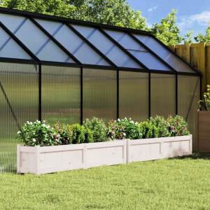 vidaXL Plantenbakken 2 st cm massief grenenhout wit