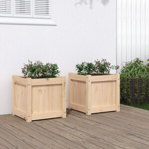 vidaXL Plantenbakken 2 st cm massief grenenhout