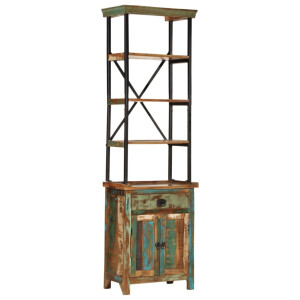 vidaXL Hoge kast 55x30x180 cm massief gerecycled hout
