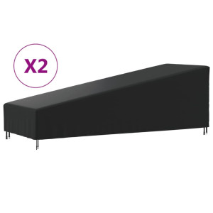 vidaXL Ligbedhoezen 2 st 420D 203x81x25/63 cm oxford stof