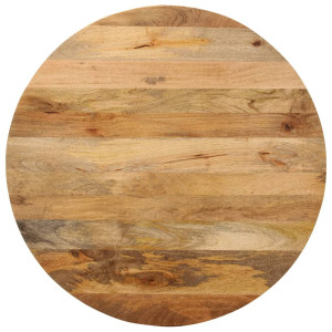 vidaXL Tafelblad rond Ø 90x2,5 cm massief ruw mangohout