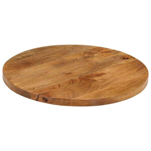 vidaXL Tafelblad Ø 40x2,5 cm rond massief ruw mangohout