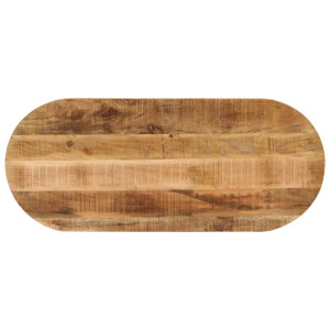 vidaXL Tafelblad ovaal 140x60x2,5 cm massief ruw mangohout