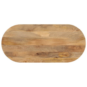 vidaXL Tafelblad ovaal 100x50x3,8 cm massief mangohout