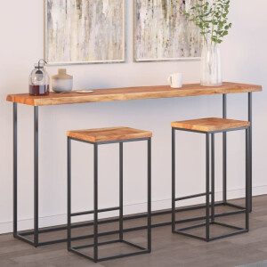 vidaXL Tafelblad rechthoekig natuurlijke rand 160x40x2,5 cm acaciahout