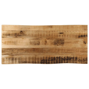 vidaXL Tafelblad met natuurlijke rand 80x40x2,5 cm massief mangohout