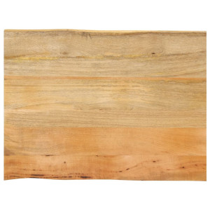 vidaXL Tafelblad met natuurlijke rand 80x60x2,5 cm massief mangohout