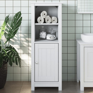 vidaXL Badkamerkast BERG 40x34x110 cm massief grenenhout wit