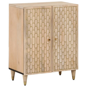 vidaXL Bijzetkast 60x33x75 cm massief mangohout