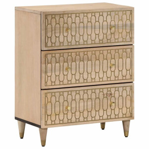 vidaXL Bijzetkast 60x33x75 cm massief mangohout
