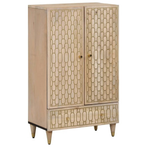 vidaXL Hoge kast 60x33x100 cm massief mangohout