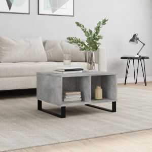 vidaXL Salontafel 60x50x36,5 cm bewerkt hout betongrijs