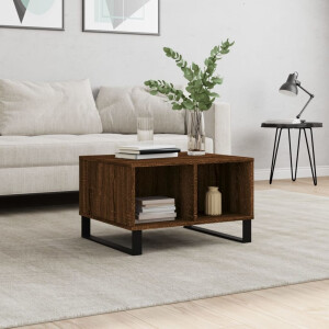 vidaXL Salontafel 60x50x36,5 cm bewerkt hout bruin eikenkleur