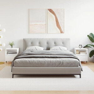 vidaXL Nachtkastjes 2 st 40x35x50 cm bewerkt hout wit