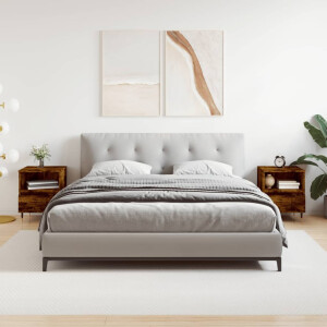 vidaXL Nachtkastjes 2 st 40x35x50 cm bewerkt hout gerookt eikenkleurig