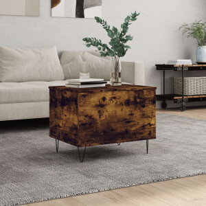 vidaXL Salontafel 60x44,5x45 cm bewerkt hout gerookt eikenkleurig